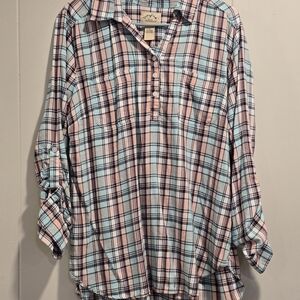 SALE!! Plaid Button Down Shirt for Women
